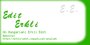 edit erkli business card